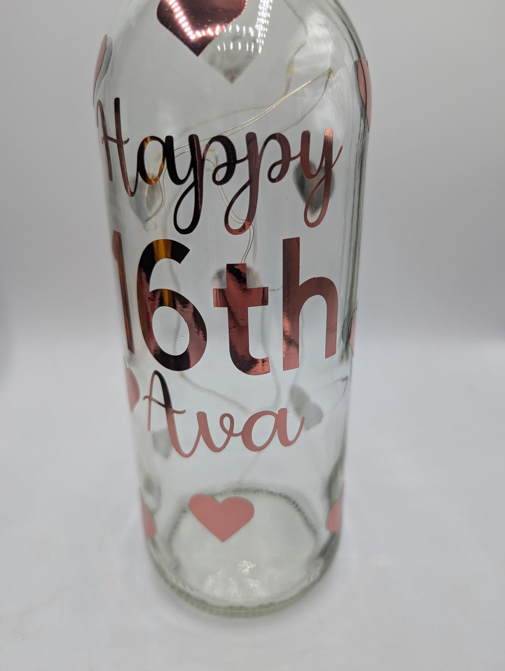 Personalised Light Up Bottle, Milestone Birthday Gift, Sweet 16th Gift, Special 18th Keepsake, 30 Today, 40th Present