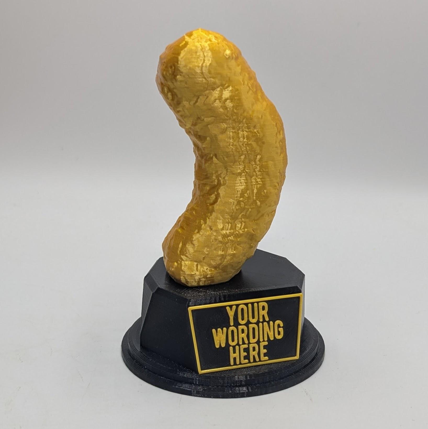 Personalised Cheesy Puff Trophy, Cheesy Crisp Award, Gift for friend, Joke Award, Personalised Cheesy Trophy Award, Cheese Puff Lover Gift