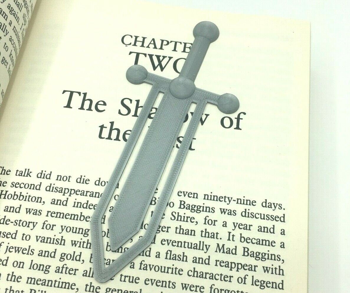 Sword Bookmark, Sword Reading Gift, Adventurer Bookmark, Gift for Bookworm, Sword Shaped Bookmark, Bookmark Stocking Filler, Under 5 Pounds