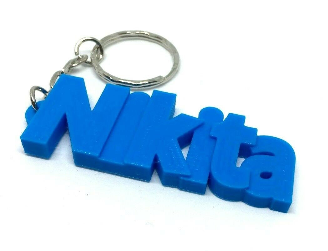 Personalised Keyring, Custom Name Keyring, Party Bag Filler, Under 5 Pound Gift, Personalized Keychain, Small Personalised Gift, 3D Name