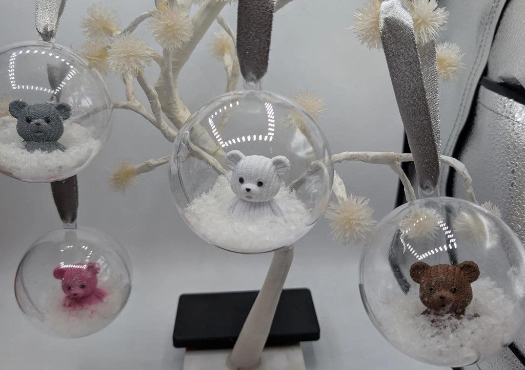 Personalised Bear Christmas Bauble / Memorial Bauble / Tree Personalised Decoration / Baby First Christmas Ornament Gift / Personalised Gift