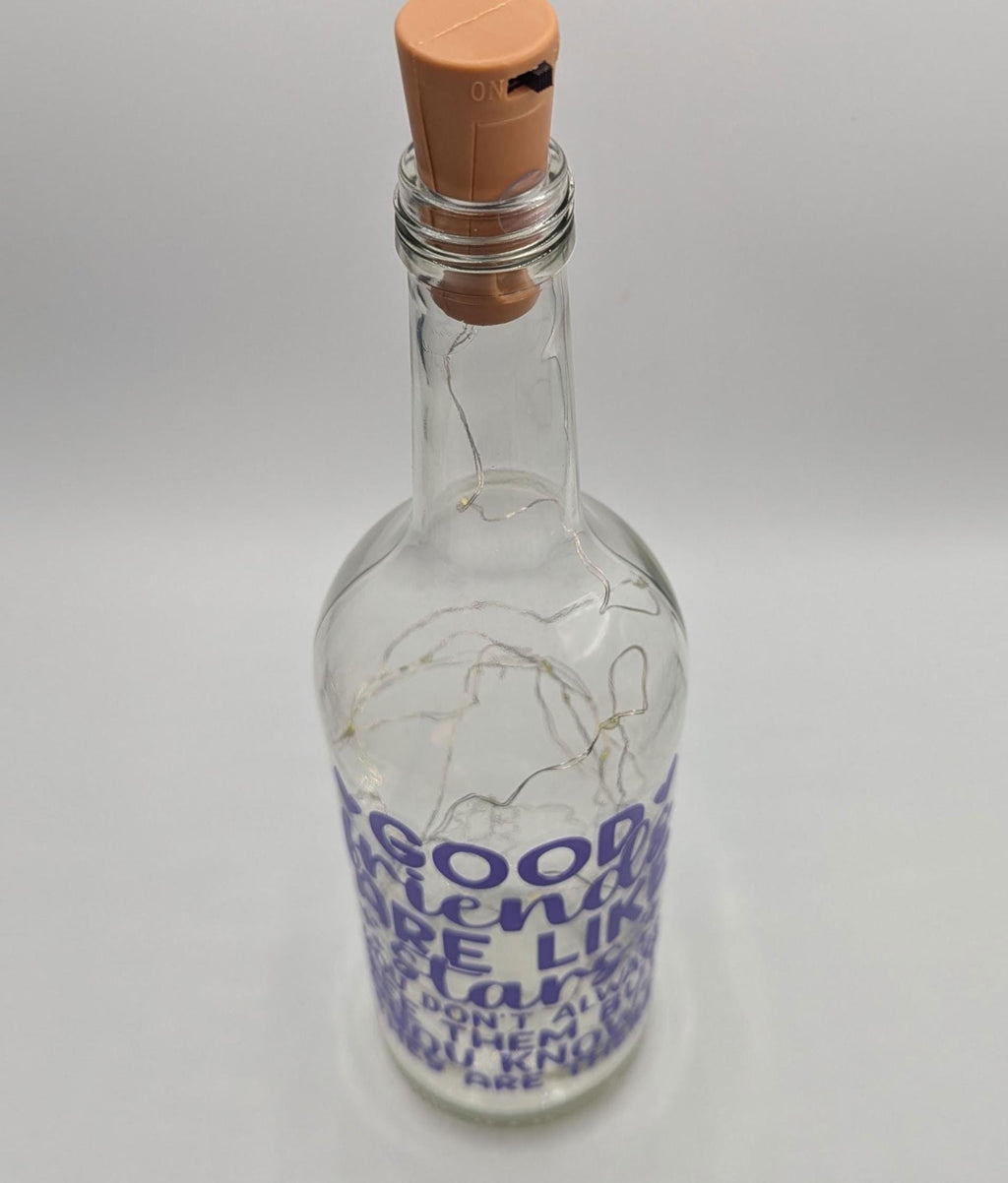 Friends Light Up Bottle, Best Friend Gift, Gift for Friend for Birthday, Friend Keepsake, Special Present for Friend, Special Friend Gift