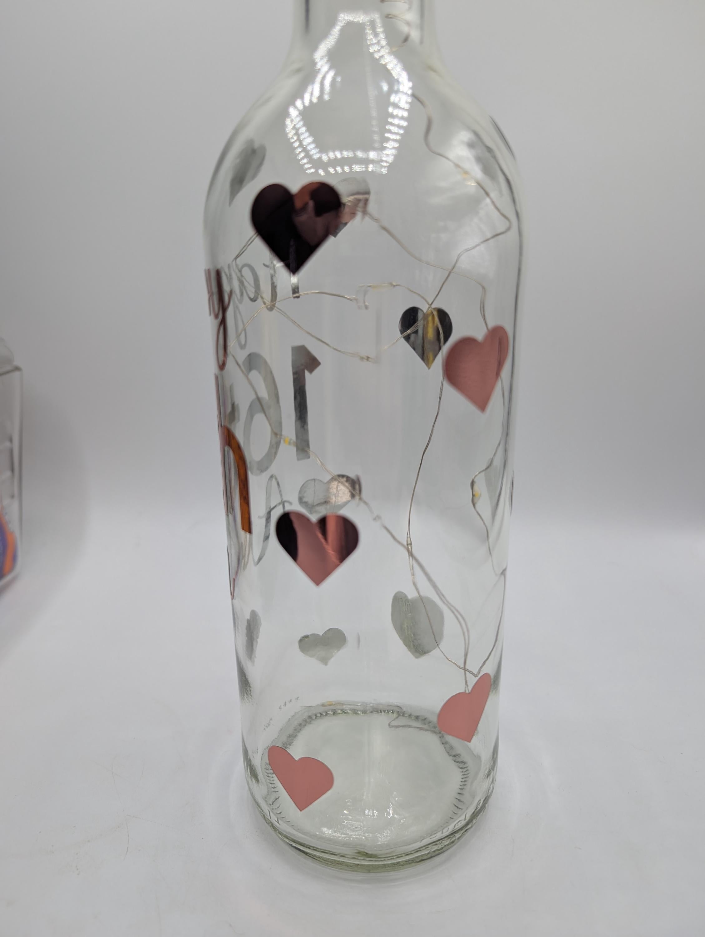 Personalised Light Up Bottle, Milestone Birthday Gift, Sweet 16th Gift, Special 18th Keepsake, 30 Today, 40th Present