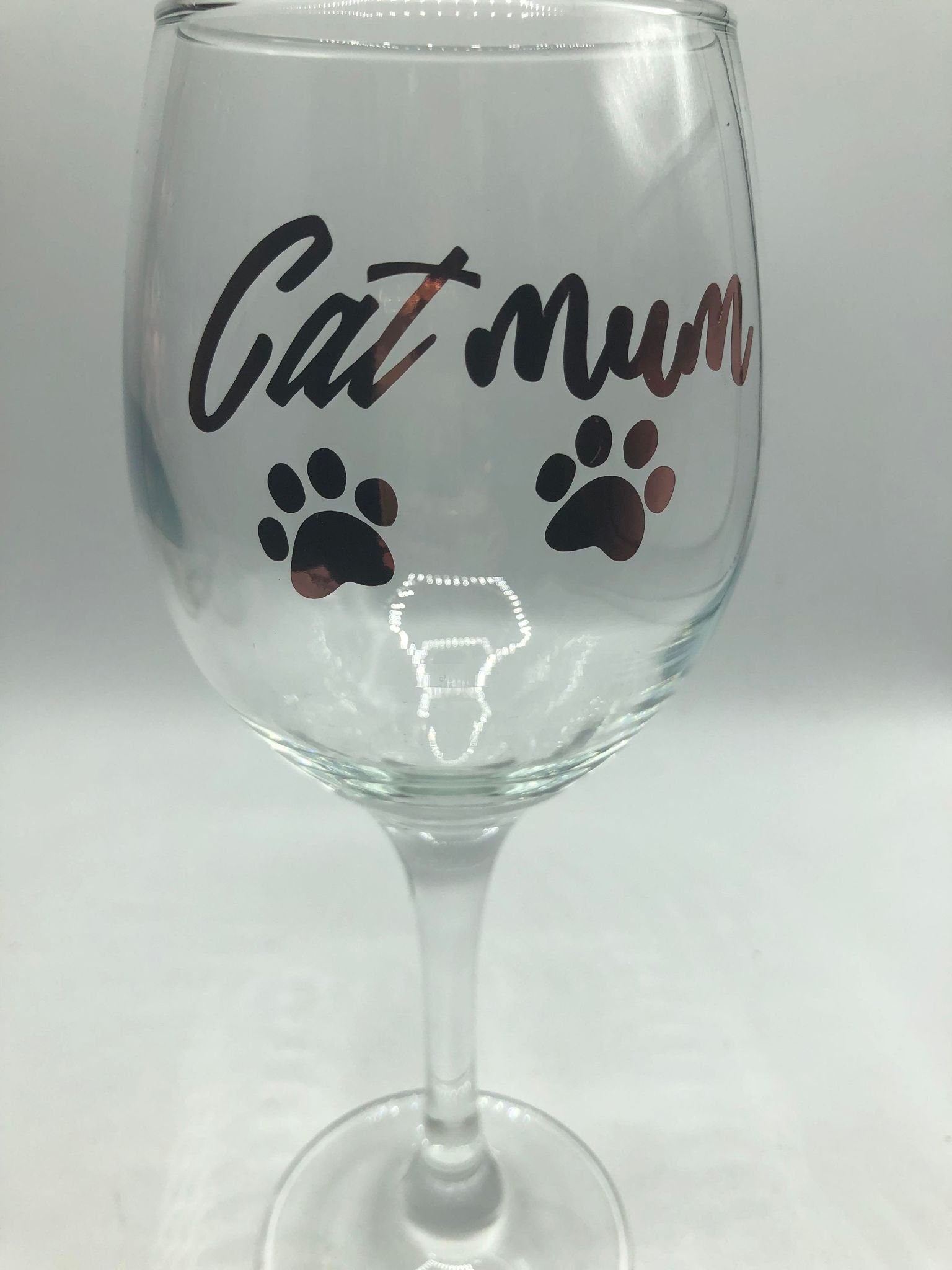 Cat Mum Glass / Cat Mum Gin/Wine/Latte/Prosecco Glass / Mother's Day Gift / Mum Gift / Cat Mam Glass / Christmas Gift / Cat Mum / Cat Mam