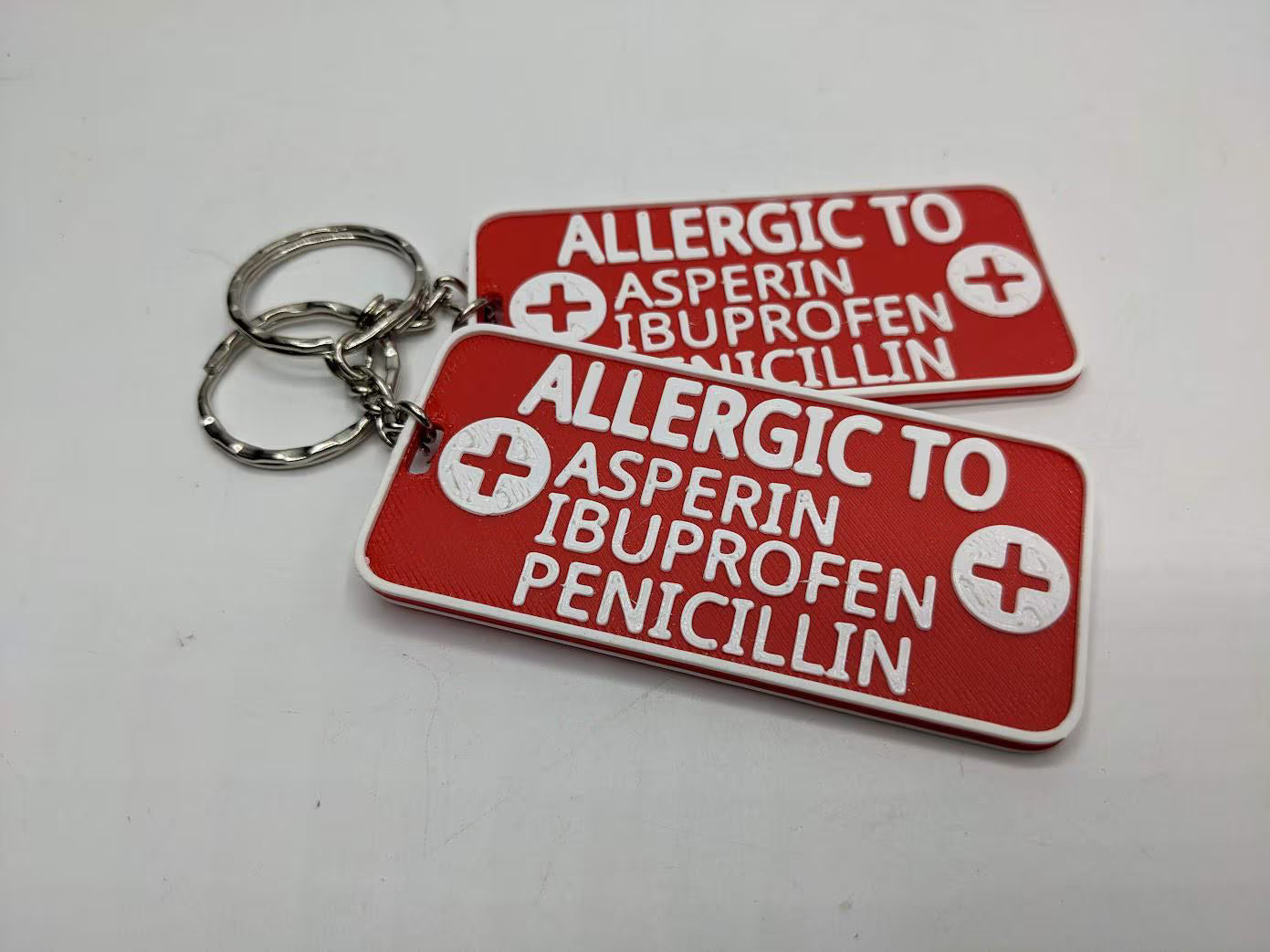 Allergy Awareness Keyring, Medical Alert Tag, Allergy Awareness Bag Tag, Allergic To Keyring, Allergic To Bag Tag, Medical Alert Keyring