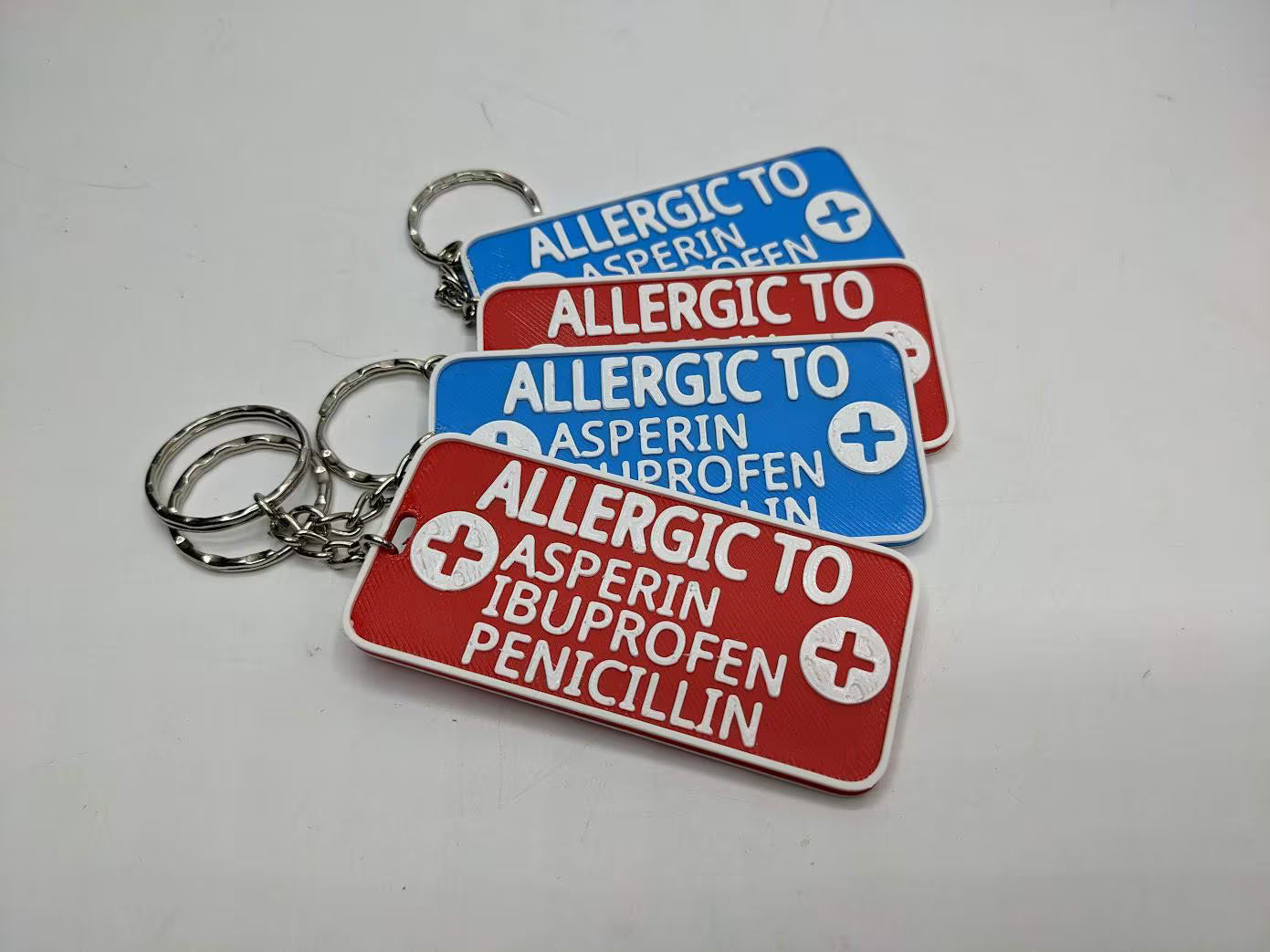 Allergy Awareness Keyring, Medical Alert Tag, Allergy Awareness Bag Tag, Allergic To Keyring, Allergic To Bag Tag, Medical Alert Keyring