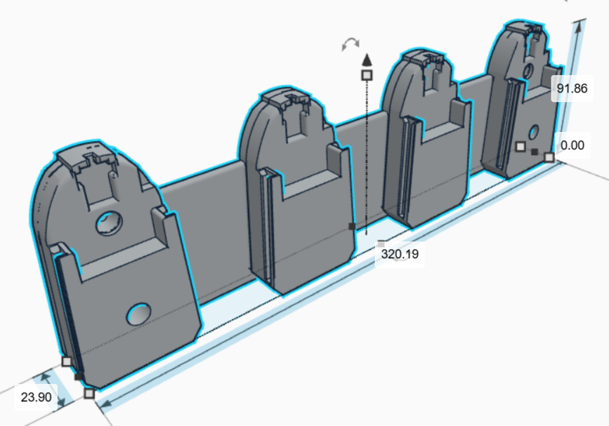 Triple / Quad Battery Wall Mount for BOSCH 18V PBA W-B Power4all Batteries / Storage Holder Fits three of Bosch's new Power4all System tool batteries.