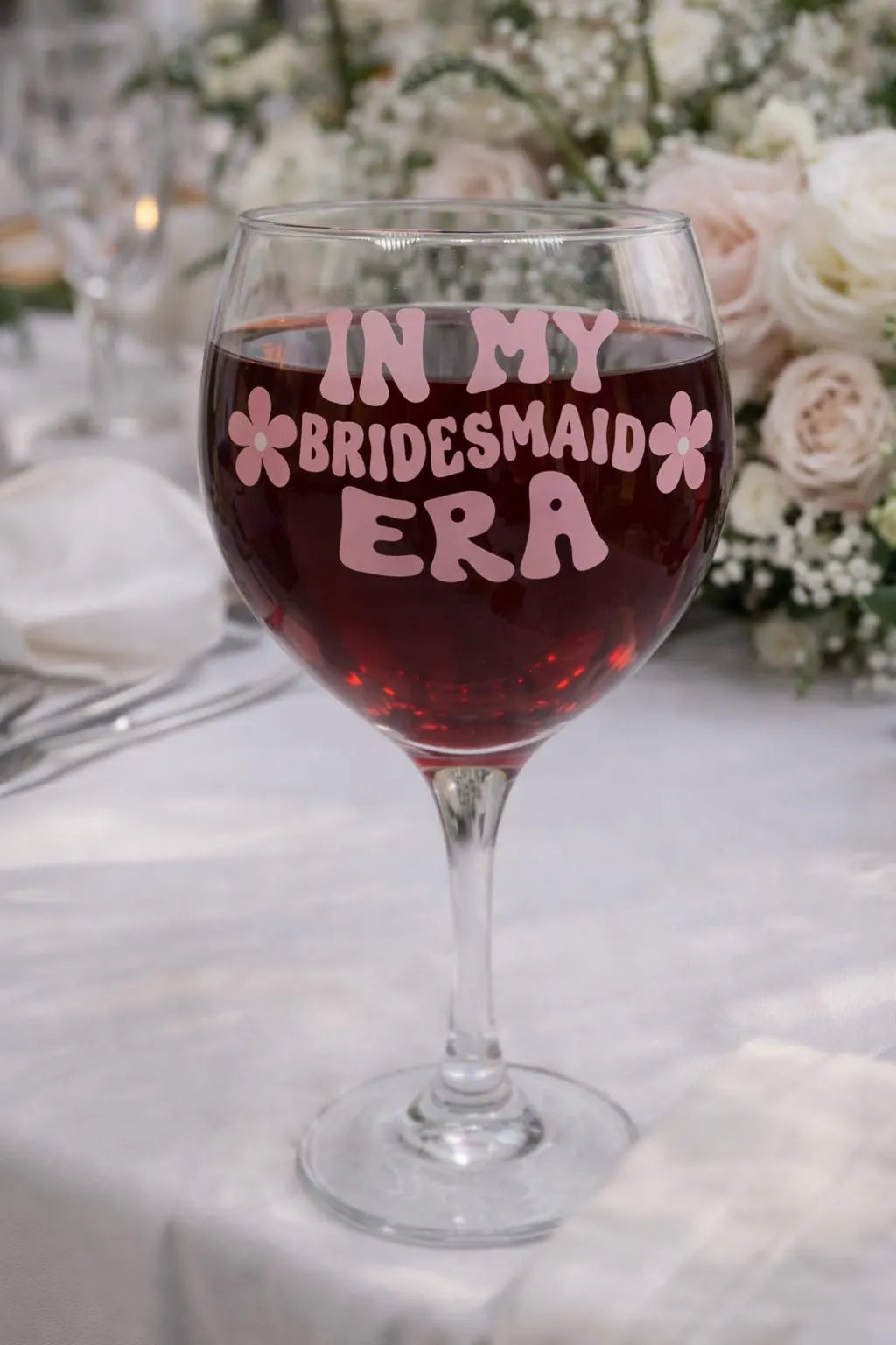 Bridesmaid Era Glass, Gift For Bridesmaids, Wedding Party Gift, Wedding Table Decor, Wedding Announcement Gift, Bridesmaid Request Gift