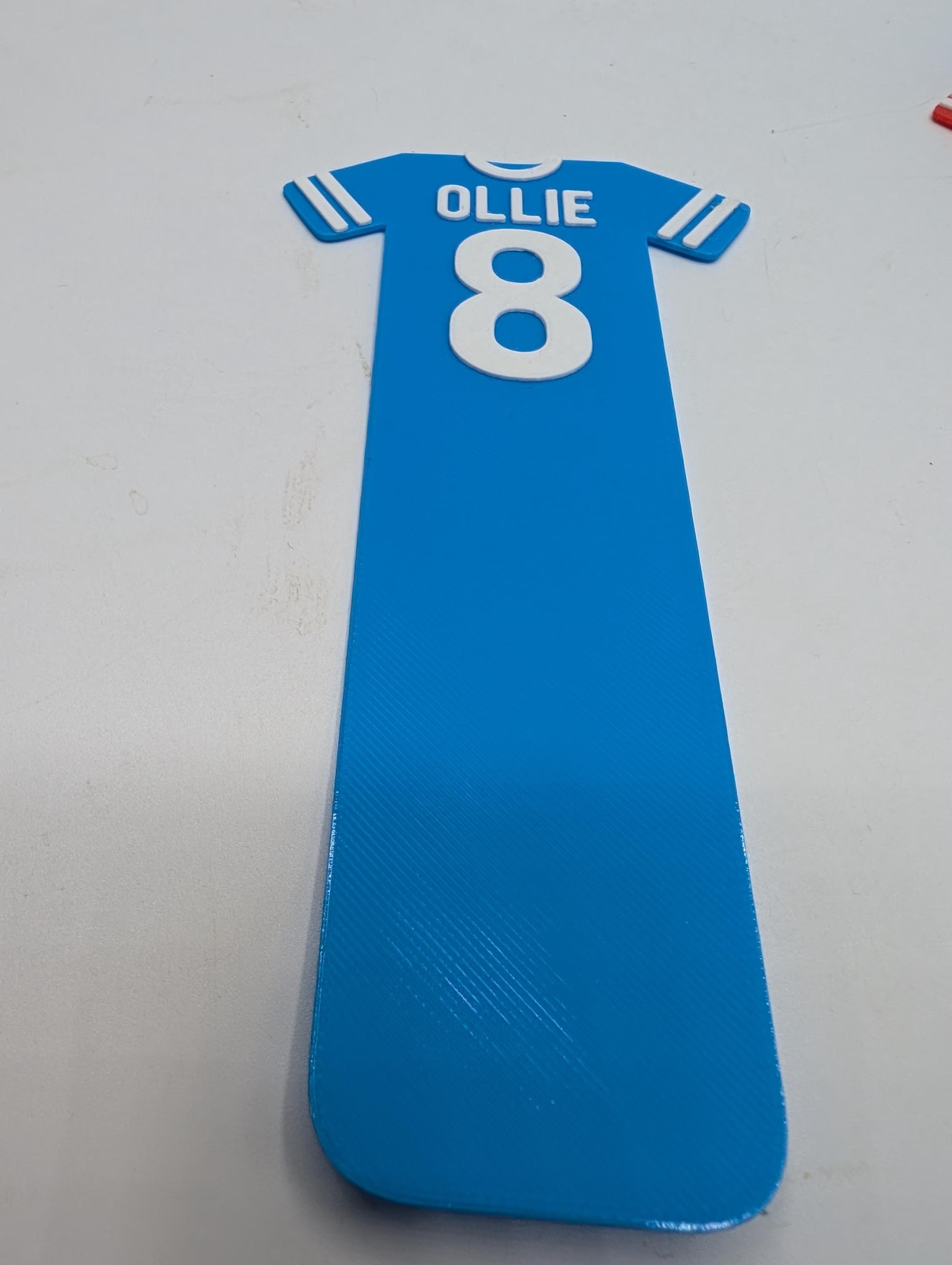 Custom Football Shirt Bookmark, Soccer Gift, Football Reading, Football Lover Gift, Soccer Bookmark, Party Bag, Under 5 Pound, Ready to Post