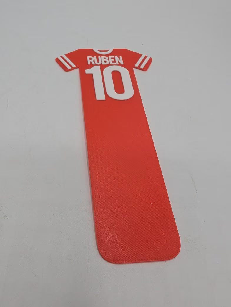 Custom Football Shirt Bookmark, Soccer Gift, Football Reading, Football Lover Gift, Soccer Bookmark, Party Bag, Under 5 Pound, Ready to Post