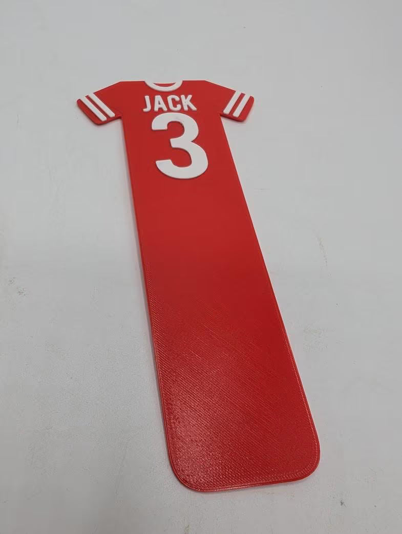 Custom Football Shirt Bookmark, Soccer Gift, Football Reading, Football Lover Gift, Soccer Bookmark, Party Bag, Under 5 Pound, Ready to Post