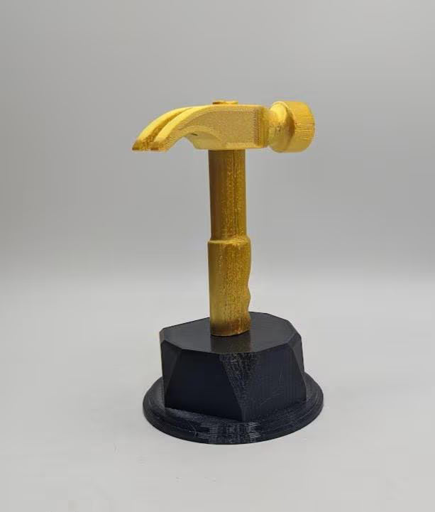 Personalised Hammer Trophy, Hammer Shaped Award, Custom Trophy Gift, Builder Trophy, Carpenter Gift, Custom Hammer Award, Workman Trophy