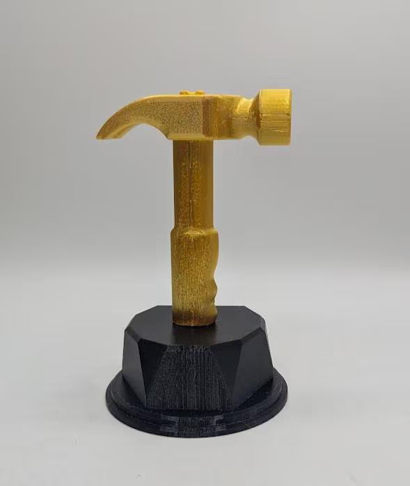 Personalised Hammer Trophy, Hammer Shaped Award, Custom Trophy Gift, Builder Trophy, Carpenter Gift, Custom Hammer Award, Workman Trophy