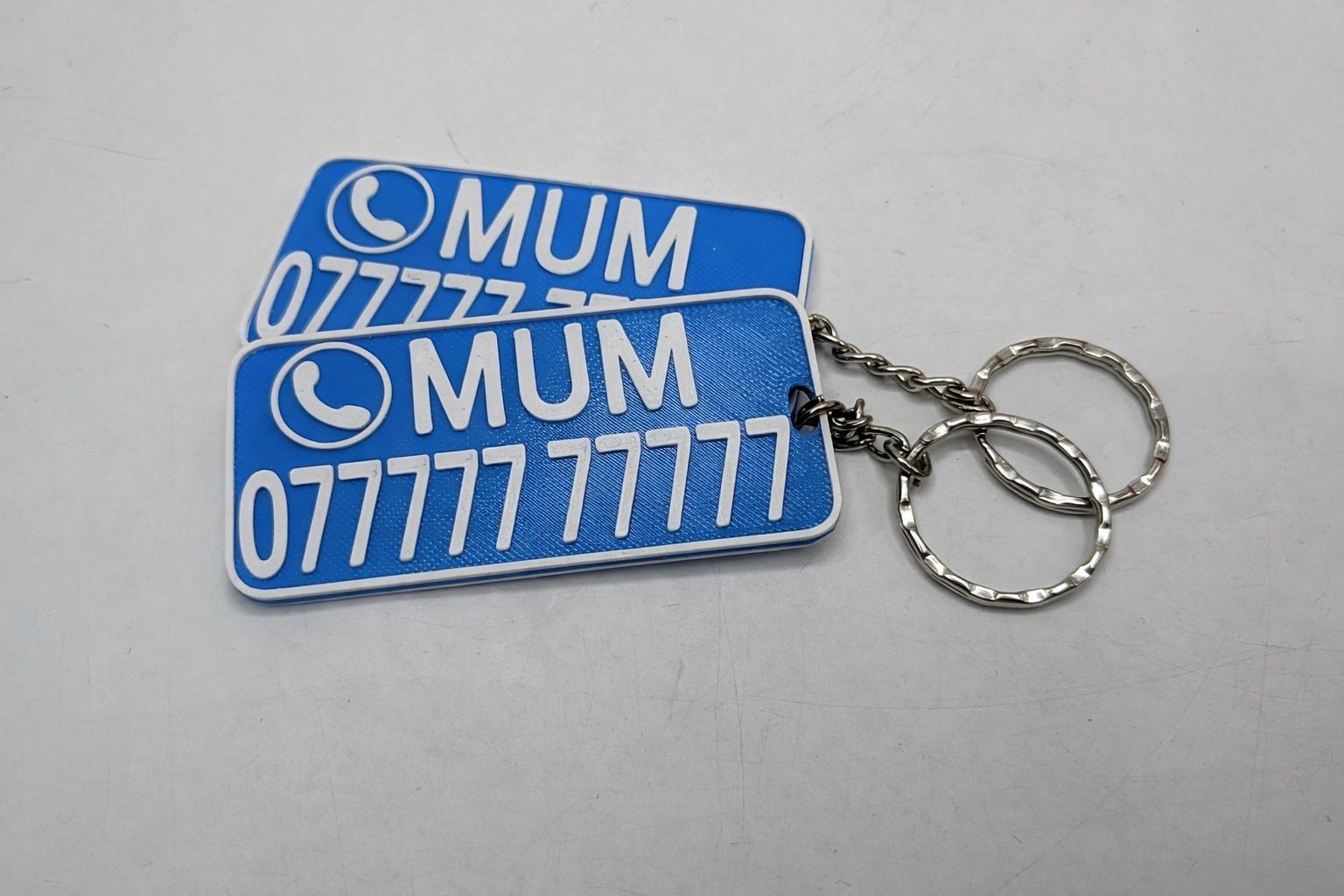 Lost Child Alert Keyring, Personalised Phone Number Keyring, Lost & Found Safety Tag, Autism Alert Keyring, Medical Alert Tag, Dementia Tag