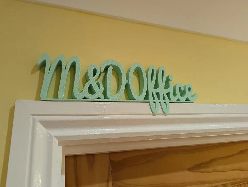 M & D Office Door Sign, Mum and Dad Door Sign, Door Topper, Custom Door Sign, Above Door Sign, Quirky Sign, Gift for Mum/Dad, Home Office