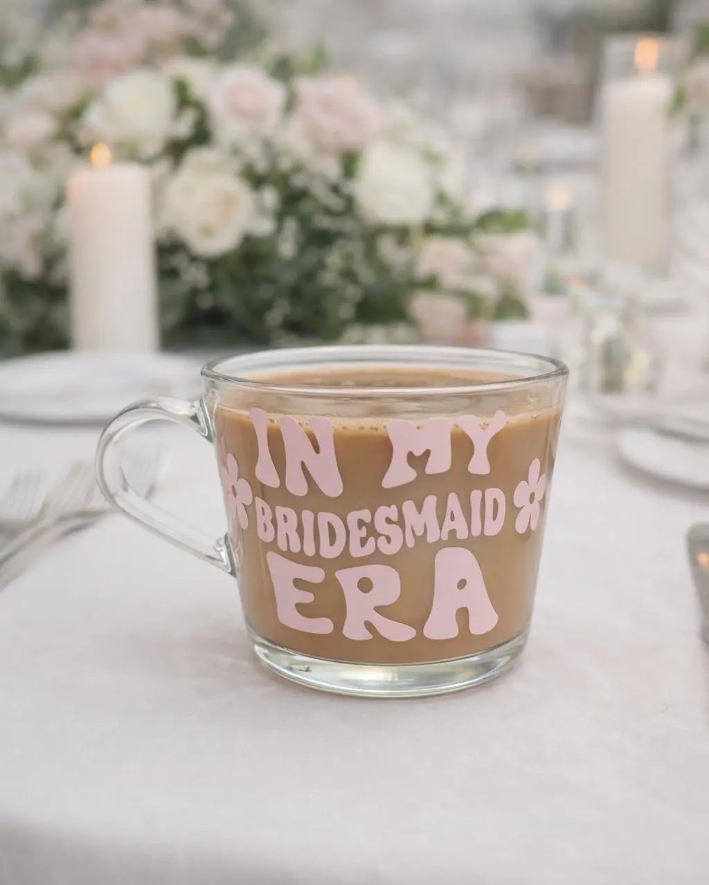 Maid Of Honour Era Glass, Gift For Bridesmaids, Wedding Party Gift, Wedding Table Decor, Wedding Announcement Gift, Bridesmaid Request Gift