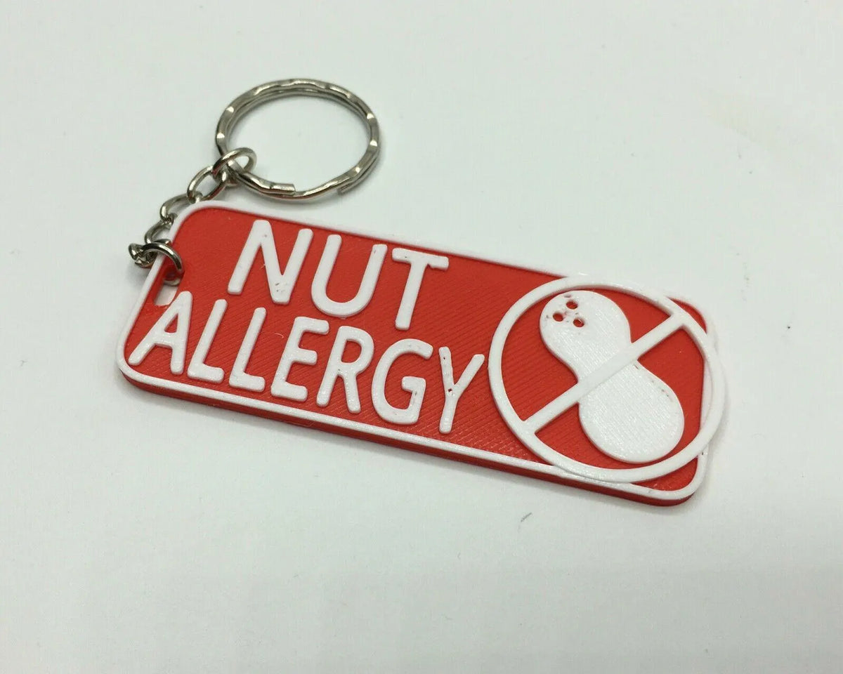 Brighton Keychains Medical Alert Nut Allergy Keyring / Nut Allergy Medical Alert Keychain ...