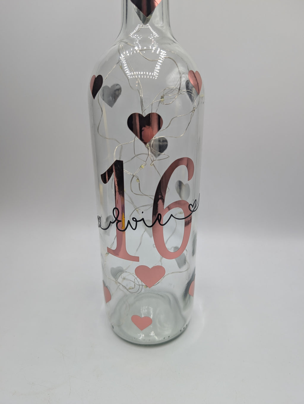 Personalised Light up Bottle, Milestone Birthday, 18th Birthday, 21st Birthday, 30th Birthday, 40th Birthday, 50th Birthday, For Her / Him