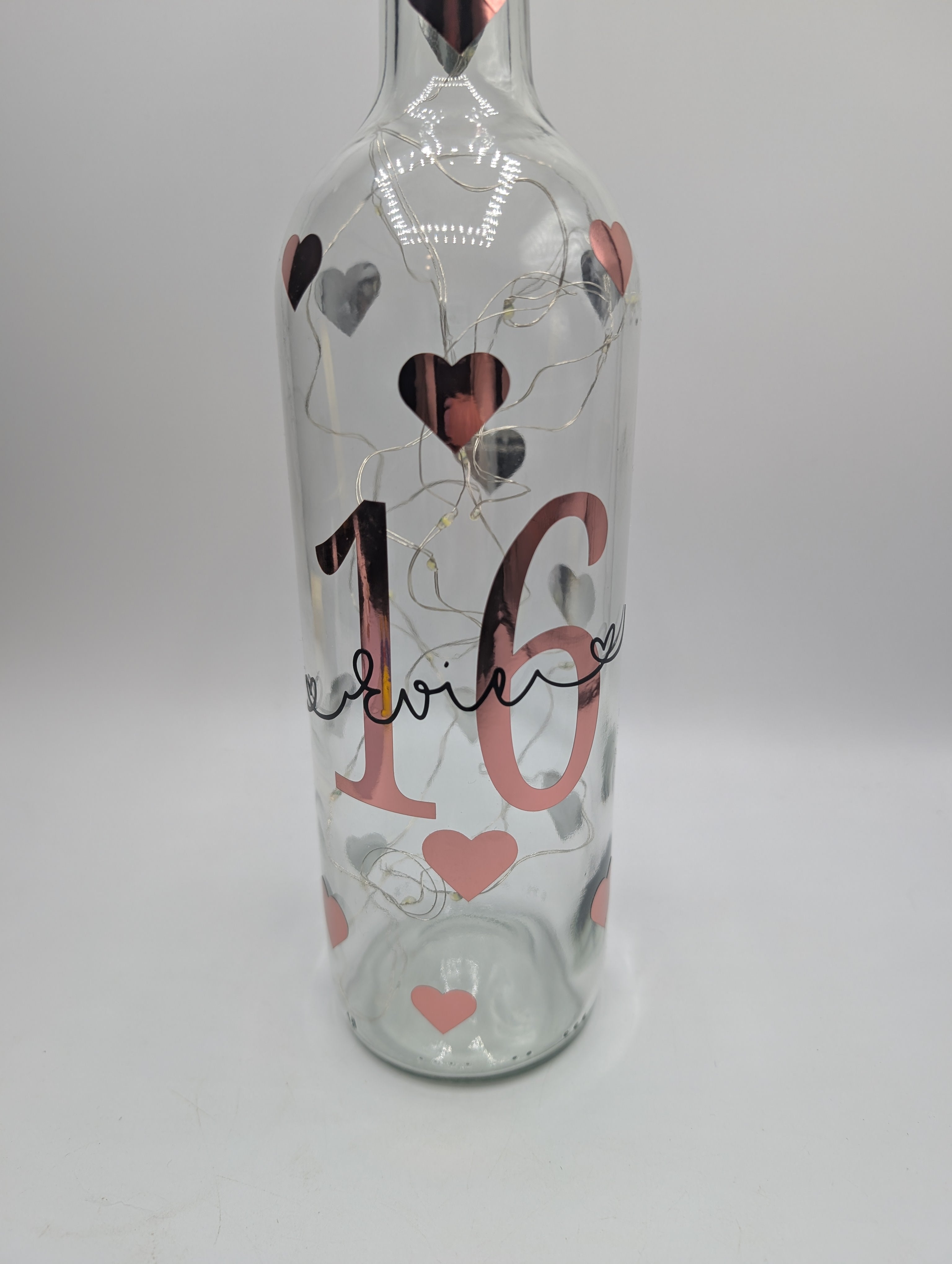 Personalised Light up Bottle, Milestone Birthday, 18th Birthday, 21st Birthday, 30th Birthday, 40th Birthday, 50th Birthday, For Her / Him