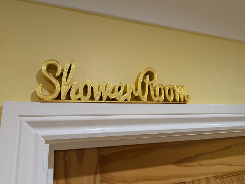 Shower Room Door Sign, Toilet Door Sign, Plaque for Toilet, Custom Door Sign, The Loo, Toilet Sign, Door Topper, Bathroom Sign, Above Door