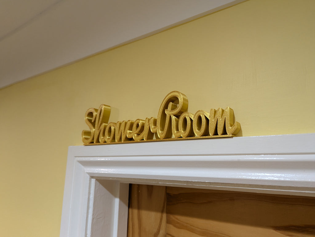 Shower Room Door Sign, Toilet Door Sign, Plaque for Toilet, Custom Door Sign, The Loo, Toilet Sign, Door Topper, Bathroom Sign, Above Door