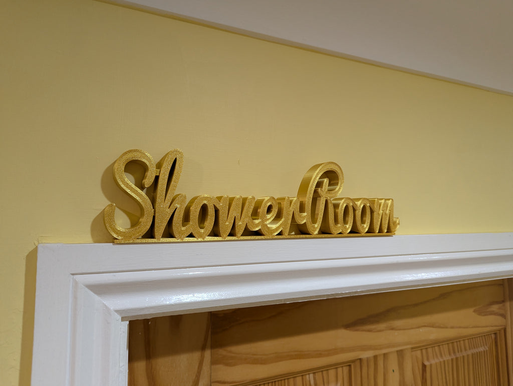 Shower Room Door Sign, Toilet Door Sign, Plaque for Toilet, Custom Door Sign, The Loo, Toilet Sign, Door Topper, Bathroom Sign, Above Door