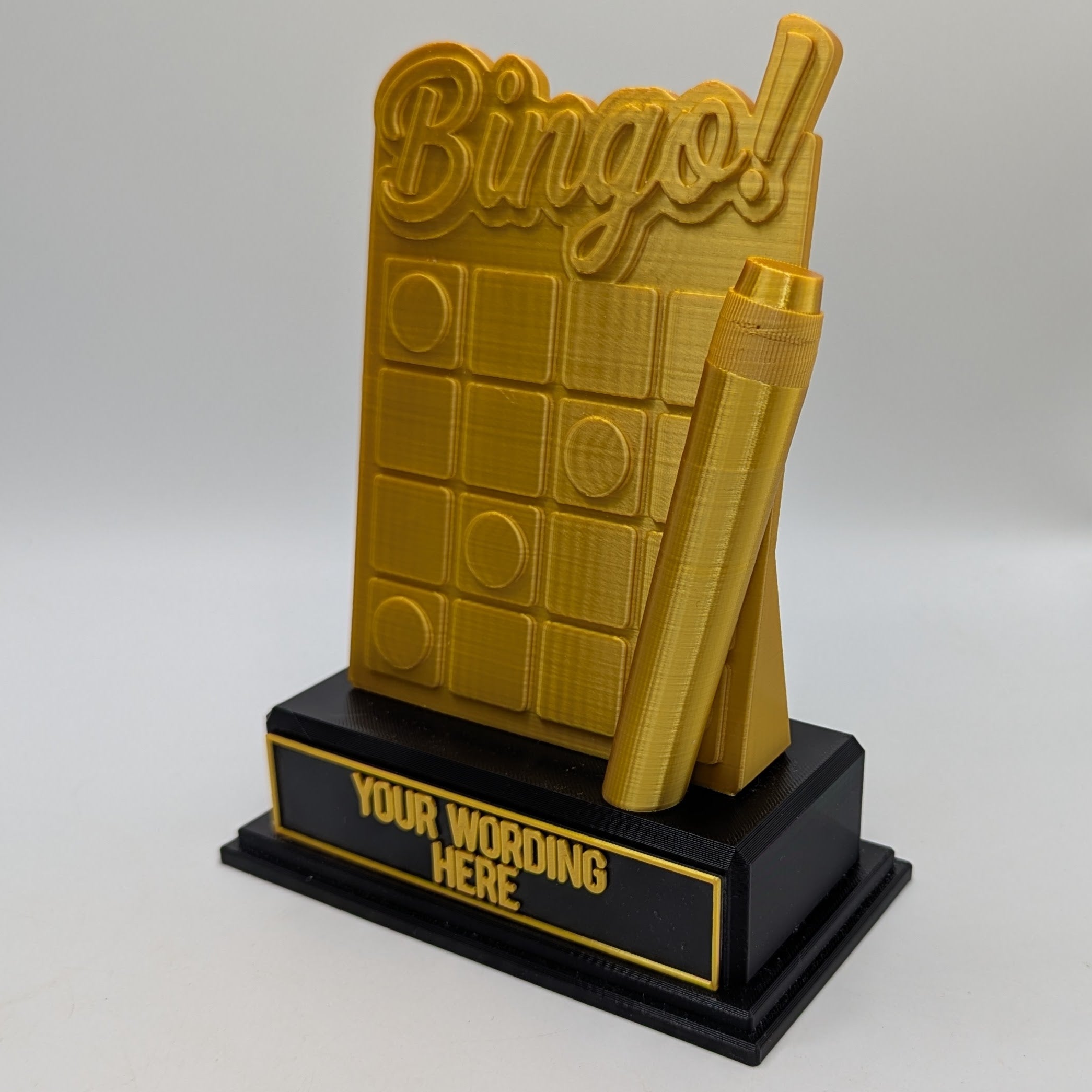 Personalised Bingo Trophy, Bingo Award Gift, Bingo Joke Gift, Custom Trophy Award, Bingo Card Shaped Gift, Best Bing Award, Bingo Lover