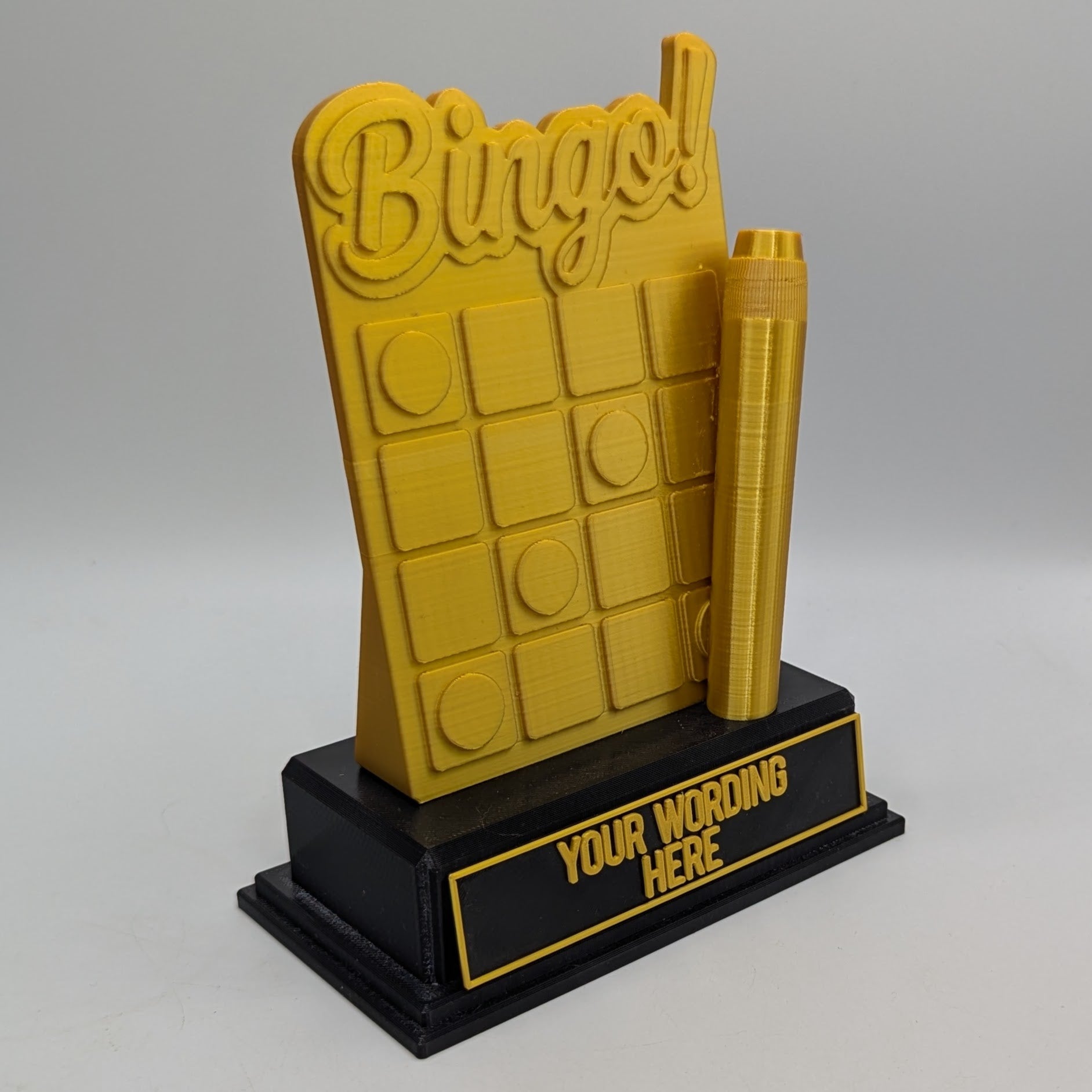 Personalised Bingo Trophy, Bingo Award Gift, Bingo Joke Gift, Custom Trophy Award, Bingo Card Shaped Gift, Best Bing Award, Bingo Lover