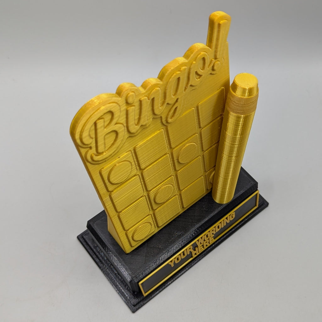 Personalised Bingo Trophy, Bingo Award Gift, Bingo Joke Gift, Custom Trophy Award, Bingo Card Shaped Gift, Best Bing Award, Bingo Lover