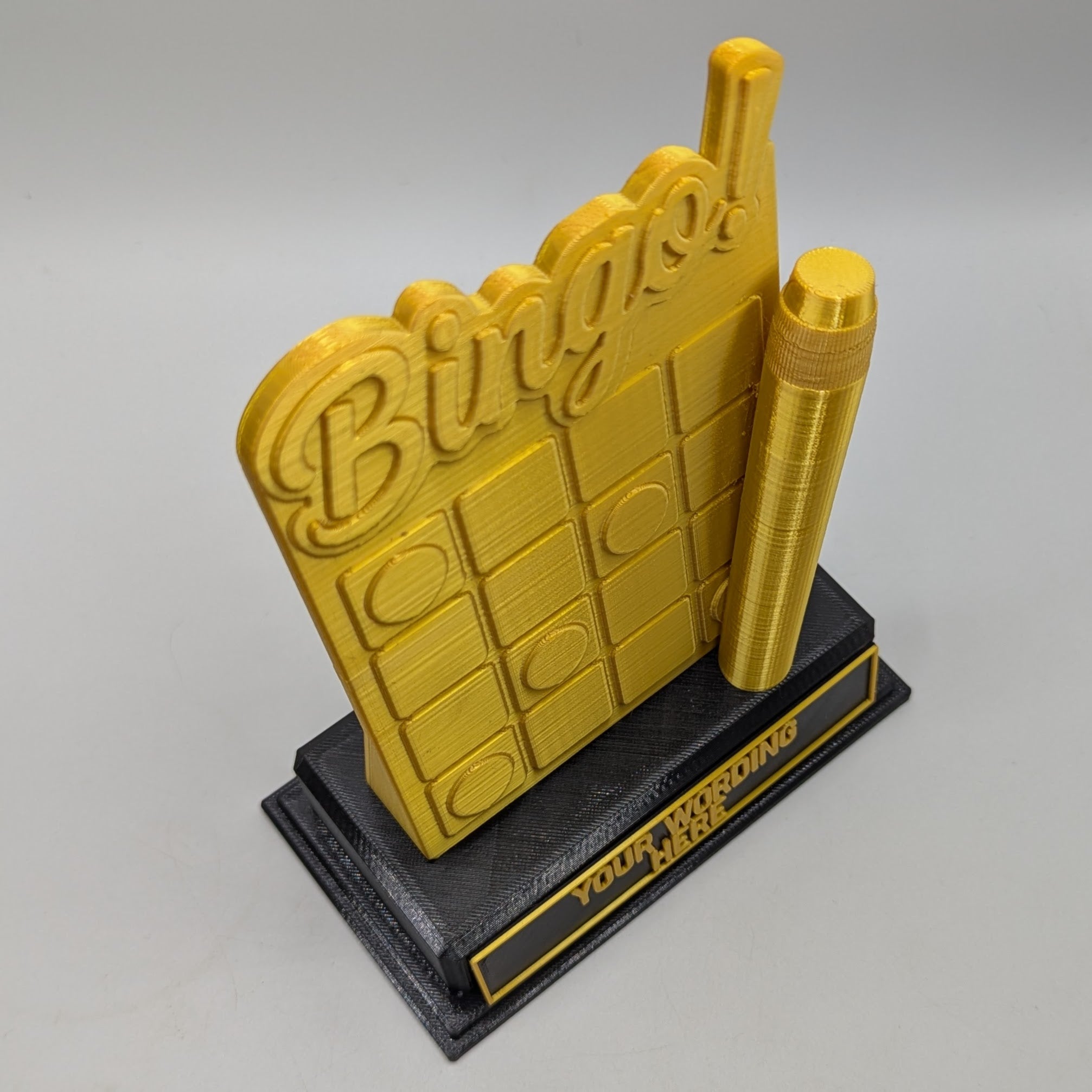 Personalised Bingo Trophy, Bingo Award Gift, Bingo Joke Gift, Custom Trophy Award, Bingo Card Shaped Gift, Best Bing Award, Bingo Lover