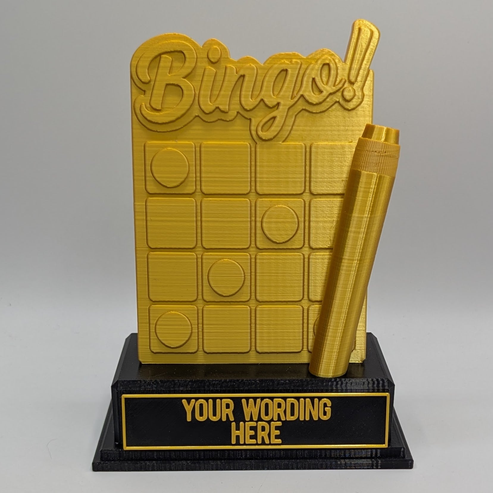Personalised Bingo Trophy, Bingo Award Gift, Bingo Joke Gift, Custom T ...