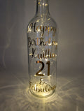 Personalised 21st Birthday Light Up Bottle, 21st Birthday Milestone Gift, Custom Light Up Bottle Gift, Present for Her 21st, Gift For Friend