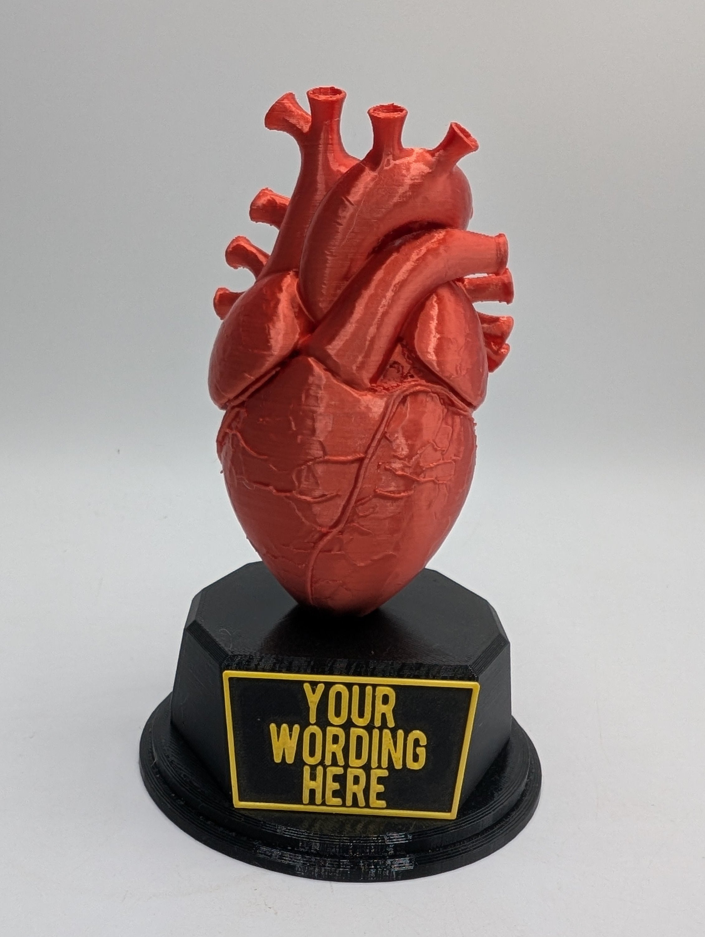 Personalised Heart Trophy, Heart Shape Gift, Heart Doctor Award, Human Heart Gift, Custom Award, Doctor Trophy Award, Custom Heart Award