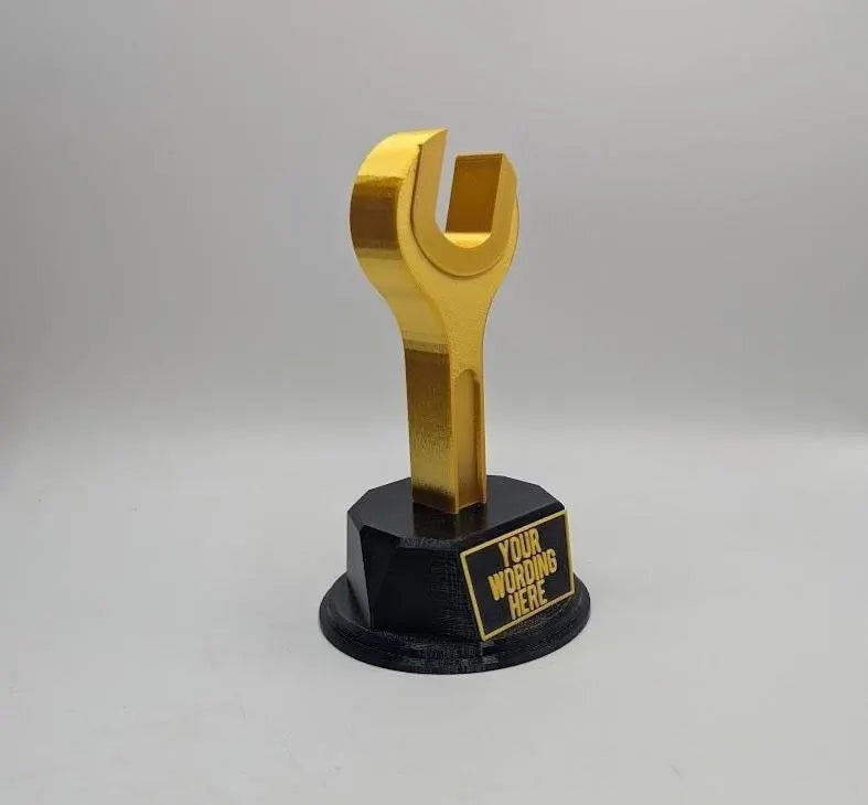 Personalised Spanner Trophy, Spanner Shaped Award, Custom Trophy Gift, Builder Trophy, Carpenter Gift, Custom Spanner Award, Workman Trophy