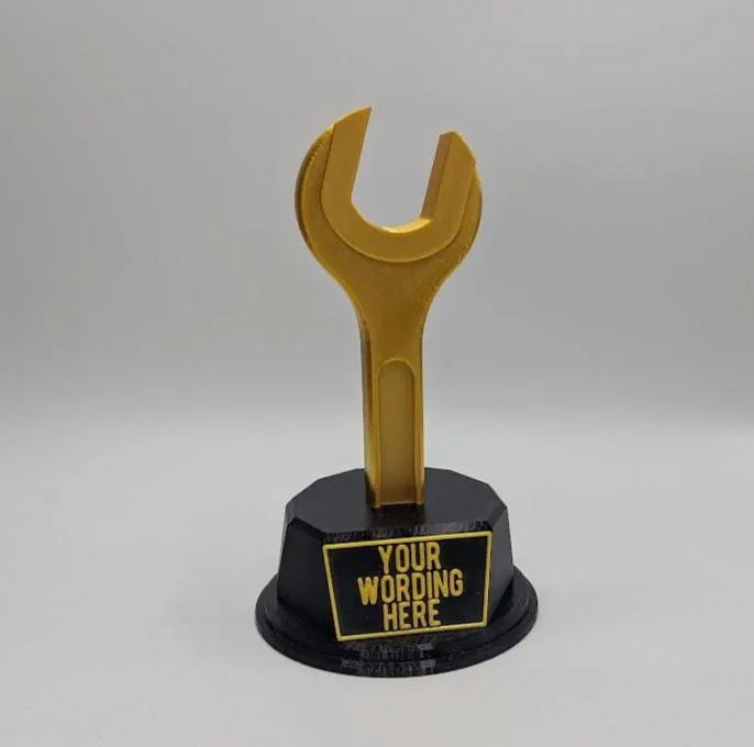 Personalised Spanner Trophy, Spanner Shaped Award, Custom Trophy Gift, Builder Trophy, Carpenter Gift, Custom Spanner Award, Workman Trophy