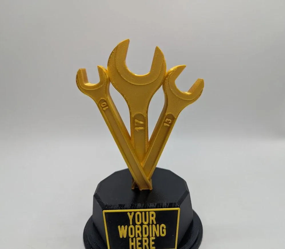 Personalised Set Of Spanners Trophy, Spanners Shaped Award, Custom Trophy Gift, Builder Trophy, Carpenter Gift, Custom Spanners Award