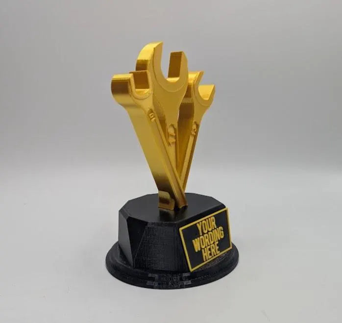 Personalised Set Of Spanners Trophy, Spanners Shaped Award, Custom Trophy Gift, Builder Trophy, Carpenter Gift, Custom Spanners Award