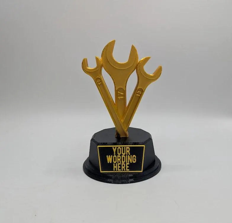 Personalised Set Of Spanners Trophy, Spanners Shaped Award, Custom Trophy Gift, Builder Trophy, Carpenter Gift, Custom Spanners Award