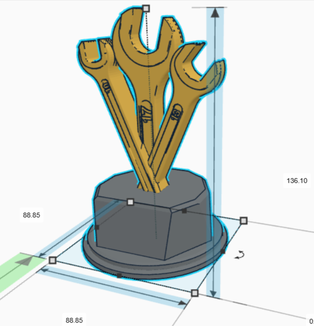 Personalised Set Of Spanners Trophy, Spanners Shaped Award, Custom Trophy Gift, Builder Trophy, Carpenter Gift, Custom Spanners Award