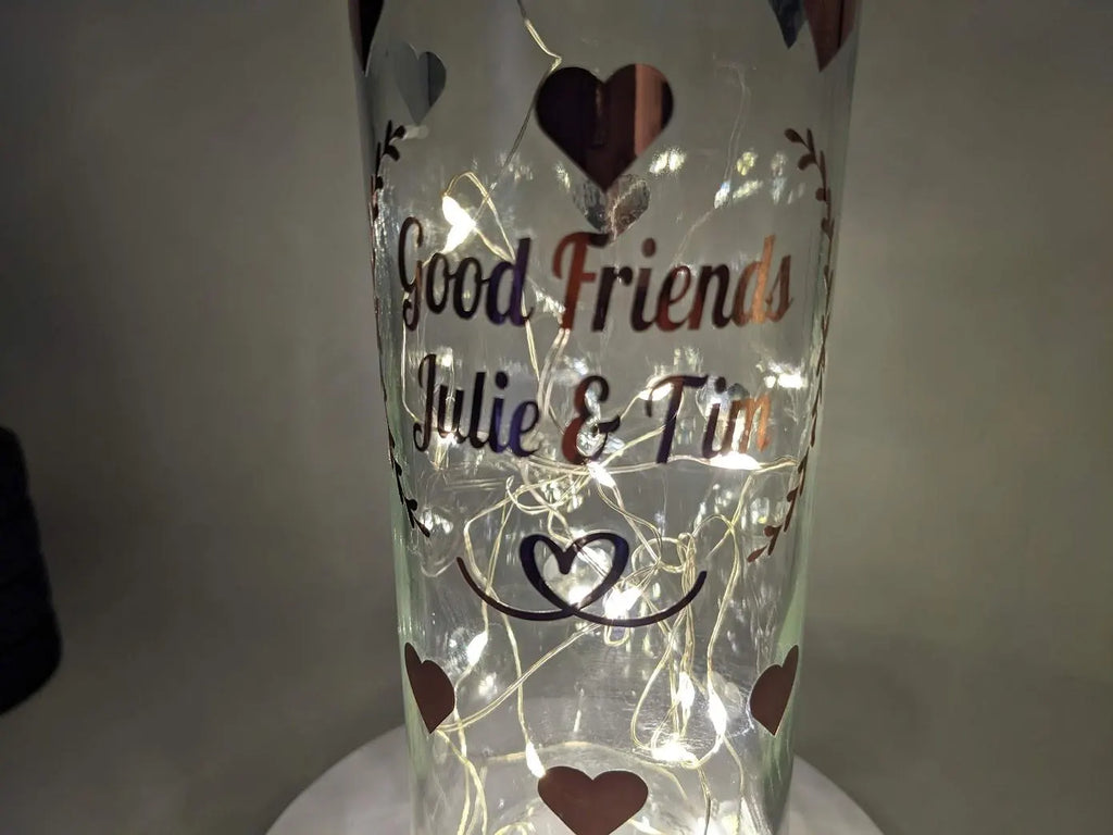 Your Wording LED Bottle, Personalised Light Up Bottle, Birthday Gift, Gift For Friend, Keepsake Gift, Christmas Light Up Gift
