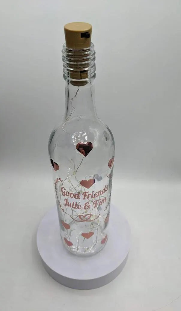 Your Wording LED Bottle, Personalised Light Up Bottle, Birthday Gift, Gift For Friend, Keepsake Gift, Christmas Light Up Gift