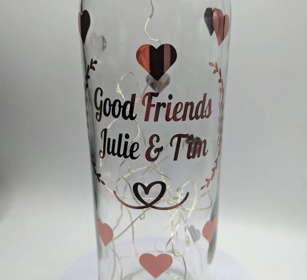 Your Wording LED Bottle, Personalised Light Up Bottle, Birthday Gift, Gift For Friend, Keepsake Gift, Christmas Light Up Gift