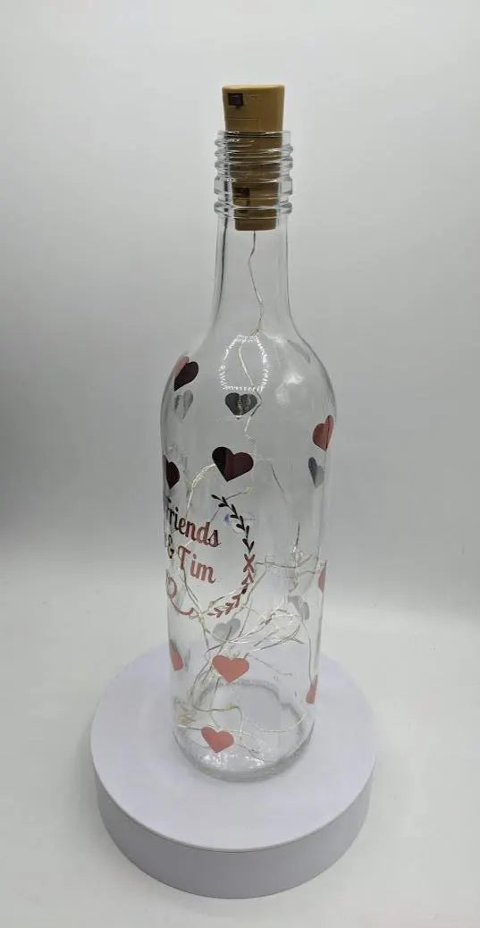 Your Wording LED Bottle, Personalised Light Up Bottle, Birthday Gift, Gift For Friend, Keepsake Gift, Christmas Light Up Gift
