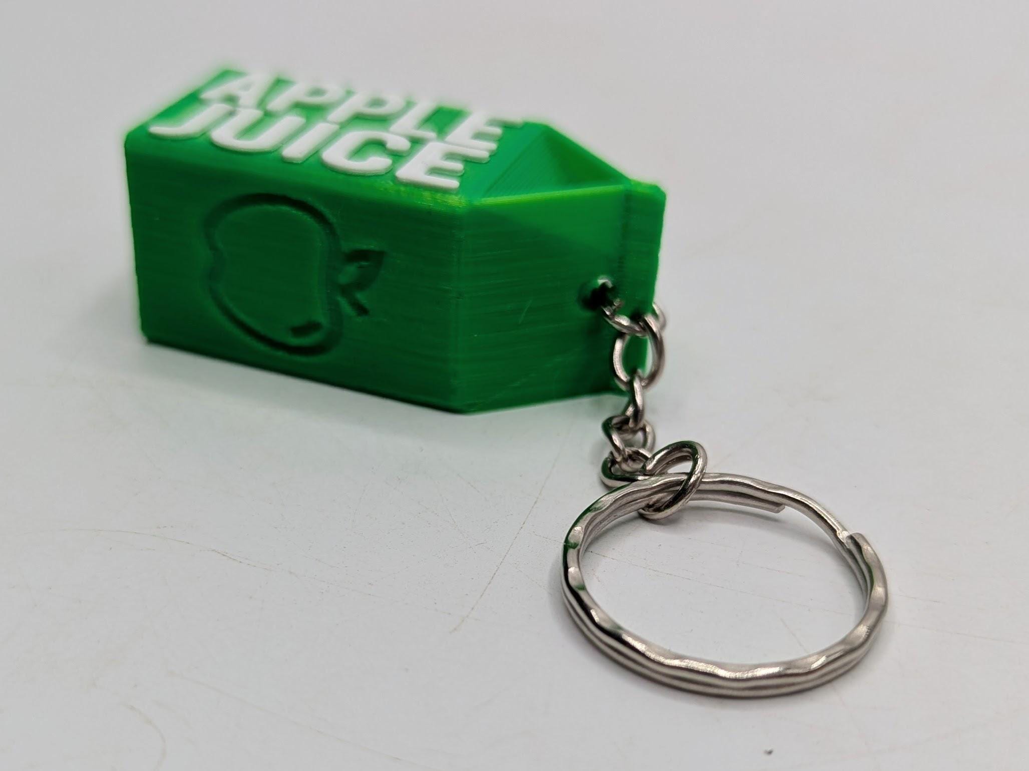 Apple Juice Keyring, Apple Juice Lover Gift, Food Keyring Gift, Apple Juice Carton Keychain, Apple Juice Novelty, Apple A Day Gift, Fruit