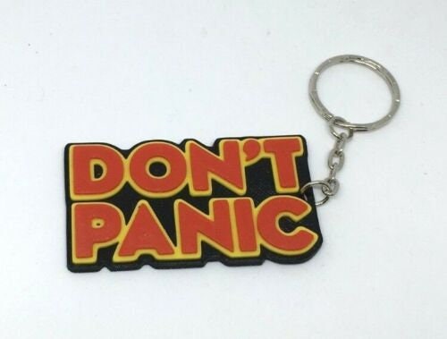Don't Panic Bag Tag / Novelty Keyring / Don't Panic Wording Keyring / Funny Keyring / Novelty Don't Panic Keyring / Don't Panic Bag Tag Gift