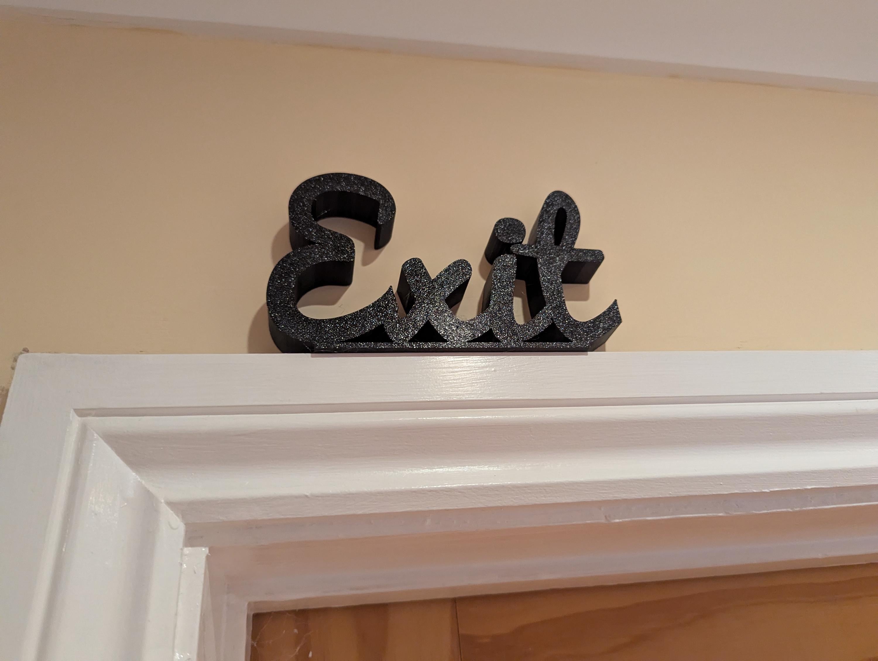 Exit Door Sign, Exit Door Sign, Door Topper, Custom Door Sign, Goodbye Wall Sign, Above Door Sign, Quirky Door Sign, Leave Sign, Shelf