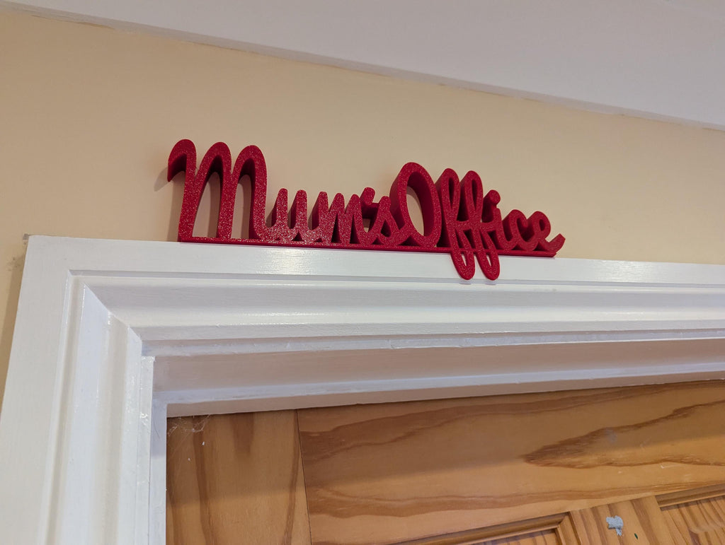 Mum's Office Door Sign, Mum Door Sign, Door Topper, Custom Door Sign, Mum Wall Sign, Above Door Sign, Quirky Sign, Gift for Mum, Mum's Space