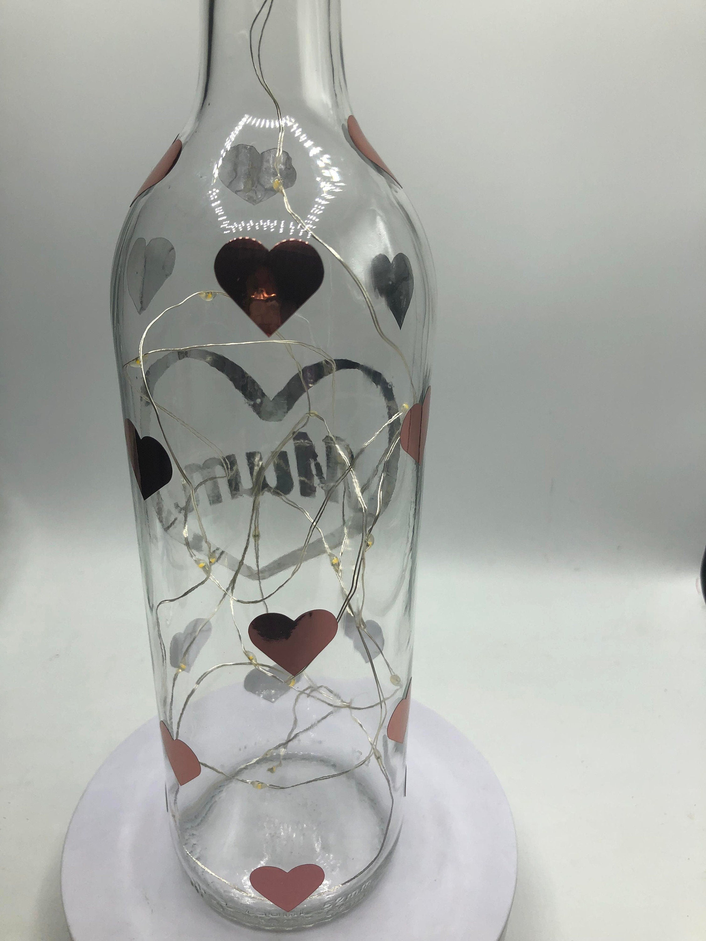Mum Light Up Bottle, Mothers Day Gift, Gift for Mum's Birthday, Mum Christmas Gift, Mum Special Gift, Mum Heart Keepsake, Best Mum Gift