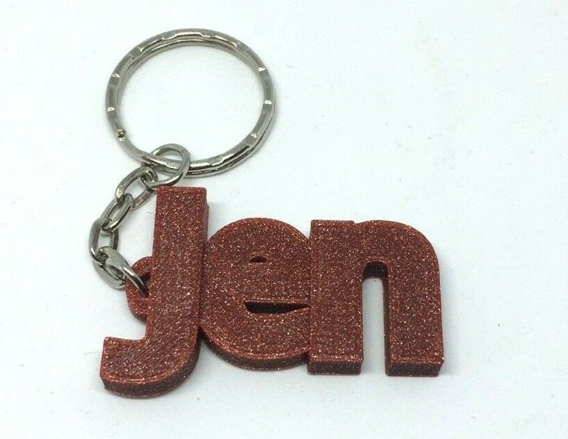 Personalised Keyring, Custom Name Keyring, Party Bag Filler, Under 5 Pound Gift, Personalized Keychain, Small Personalised Gift, 3D Name