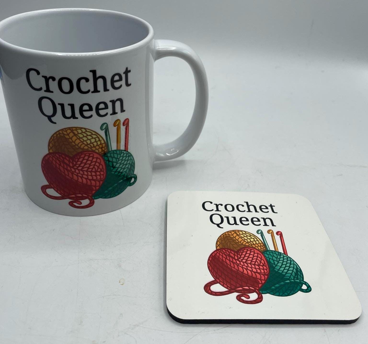 Crochet Queen Mug, Funny Gift for Crocheter, Crochet Gift, Crochet Lover Gift, Crochet Queen Gift, Crochet for her, Crochet for him, Crochet